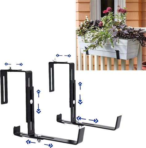 metal deck planter brackets|adjustable balcony planter brackets.